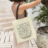Gloucester, Gloucestershire Stadsplattegrond Boods Tote Bag