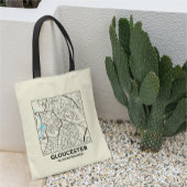 Gloucester, Gloucestershire Stadsplattegrond Boods Tote Bag