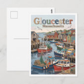 Gloucester Harbor Massachusetts Briefkaart (Voorkant / Achterkant)