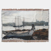 Gloucester Harbour en Dory Winslow Homer 1880 Deken (Voorkant)
