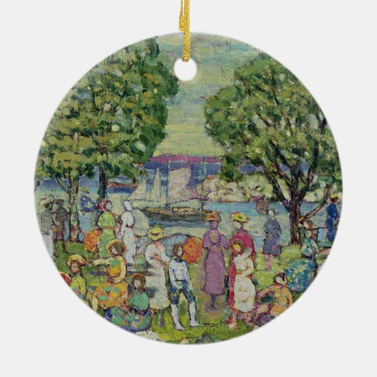 Gloucester Harbour (olie op canvas) Keramisch Ornament (Achterkant)