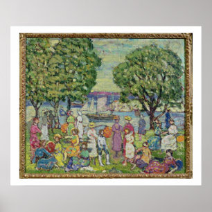 Gloucester Harbour (olie op canvas) Poster