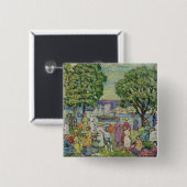 Gloucester Harbour (olie op canvas) Vierkante Button 5,1 Cm (Voorkant /achterkant)