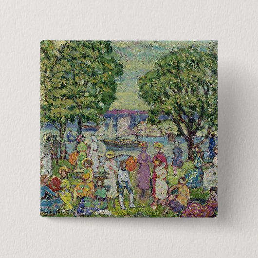 Gloucester Harbour (olie op canvas) Vierkante Button 5,1 Cm (Voorkant)