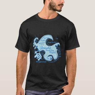 Gloucester Ma Beach Bum Brigade Cape Ann Distress T-shirt