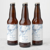 Gloucester MA Bestemming Bruiloft Elegant Bier Etiket (Flessen)