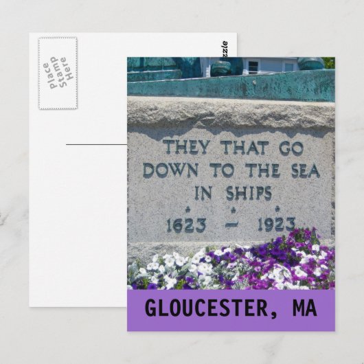 GLOUCESTER, MA BRIEFKAART (Voorkant / Achterkant)