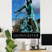Gloucester MA Fisherman Monument Poster (Thuiskantoor)