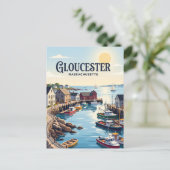 Gloucester, Massachusetts Briefkaart (Staand voorkant)
