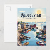 Gloucester, Massachusetts Briefkaart (Voorkant / Achterkant)