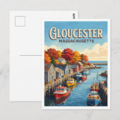 Gloucester Massachusetts Briefkaart (Voorkant / Achterkant)