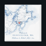 Gloucester Massachusetts Kaart Huwelijksgunst Magneet<br><div class="desc">Snel en eenvoudig bestellen! Deze Gloucester, MA kaart magneten zijn perfect om uw gasten uit de stad te verwelkomen met welkomsttas goodies, of ze aan te passen voor uw bruiloft. Of u nu de knoop doorhakt in Cruiseport Goucester, Beauport Hotel, The Elks Bass Rocks of het Hammond Castle Museum, deze...</div>