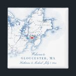 Gloucester Massachusetts Kaart Huwelijksgunst Magneet<br><div class="desc">Snel en eenvoudig bestellen! Deze Gloucester, MA kaart magneten zijn perfect om uw gasten uit de stad te verwelkomen met welkomsttas goodies, of ze aan te passen voor uw bruiloft. Of u nu de knoop doorhakt in Cruiseport Goucester, Beauport Hotel, The Elks Bass Rocks of het Hammond Castle Museum, deze...</div>