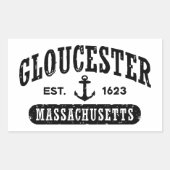 Gloucester Massachusetts Rechthoekige Sticker (Voorkant)