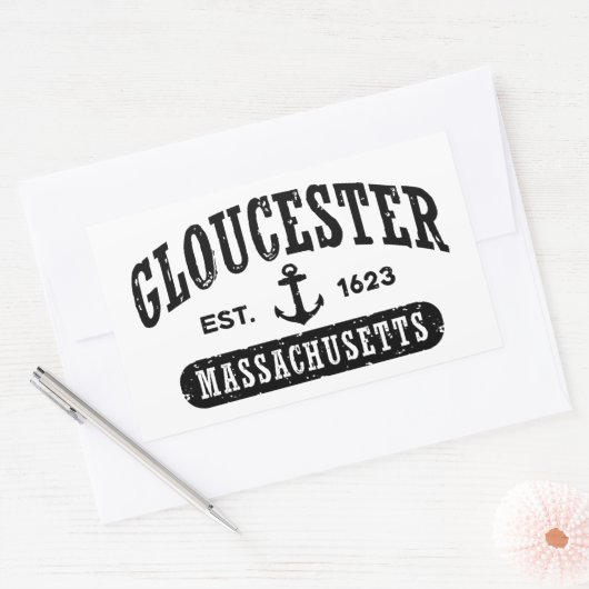 Gloucester Massachusetts Rechthoekige Sticker (Envelop)