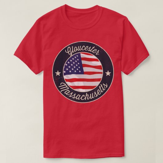 Gloucester - Patriotic Massachusetts Souvenir T-Sh T-shirt (Design voorkant)