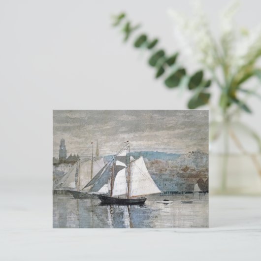 Gloucester Schooners Sloop Winslow Homer Briefkaart (Staand voorkant)
