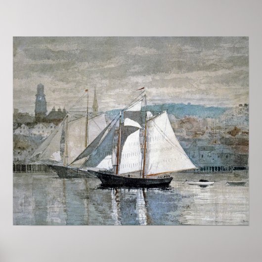 Gloucester Sloops Sailing Winslow Homer Poster (Voorkant)