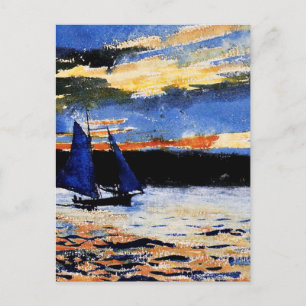Gloucester Sunset schilderij van Winslow Homer Briefkaart