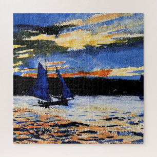 Gloucester Sunset schilderij van Winslow Homer Legpuzzel