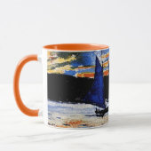 Gloucester Sunset schilderij van Winslow Homer Mok (Links)