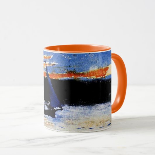 Gloucester Sunset schilderij van Winslow Homer Mok (Voorkant rechts)