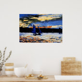 Gloucester Sunset schilderij van Winslow Homer Poster (Keuken)