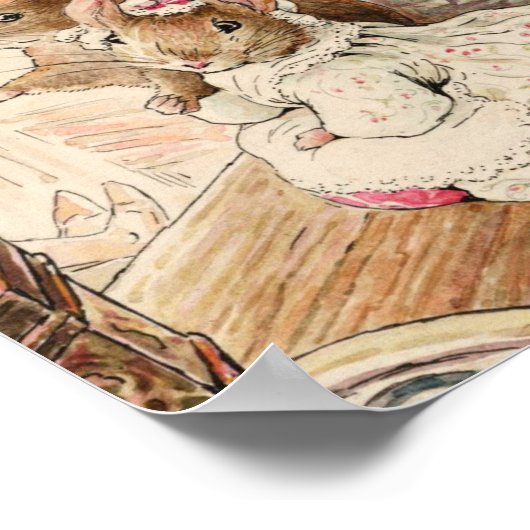 Gloucester tailor-lamp van Beatrix Potter Poster (Hoek)