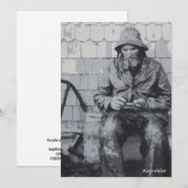 Gloucester-visser die zijn netten platte Kaarten a (Voorkant / Achterkant)