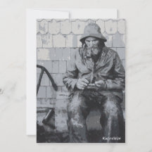 Gloucester-visser die zijn netten platte Kaarten a