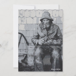 Gloucester-visser die zijn netten platte Kaarten a