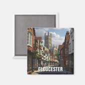 Gloucestershire England Travel Cathedral Magneet (Voorkant / Achterkant)