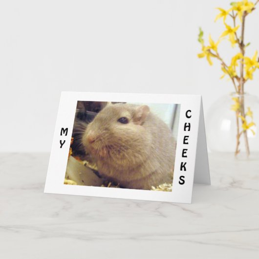 GLOUTING GERBIL IS NU JONGER DAN JE VERJAARDAG KAART (Gele Bloem)