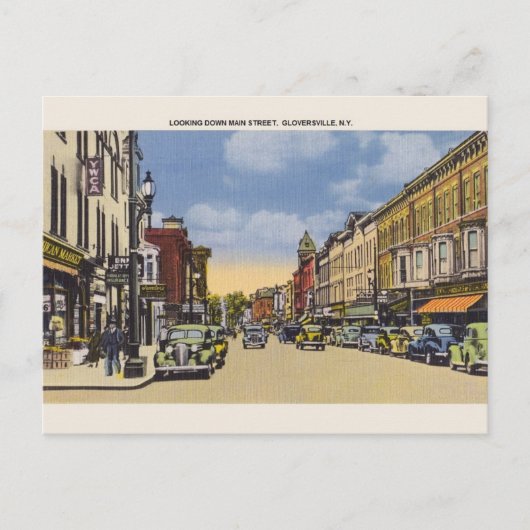  Gloversville New York Briefkaart (Voorkant)