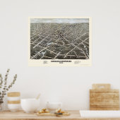 Gloversville, NY Panoramic Map - 1875 Poster (Keuken)