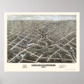 Gloversville, NY Panoramic Map - 1875 Poster (Voorkant)