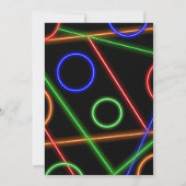 Glow and Jump Birthday Invitation Kaart (Achterkant)