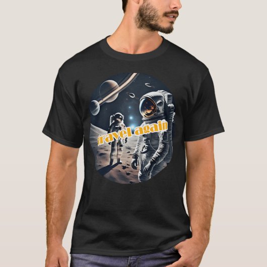 Glow Astronaut bij Space Life T-shirt (Voorkant)