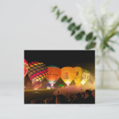 Glow Balloon Fiesta Briefkaart (Staand voorkant)
