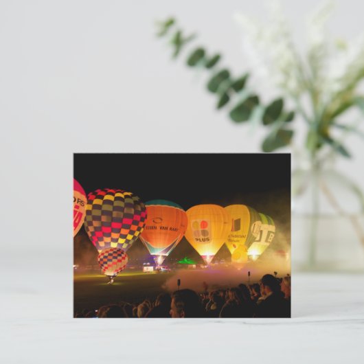 Glow Balloon Fiesta Briefkaart (Staand voorkant)