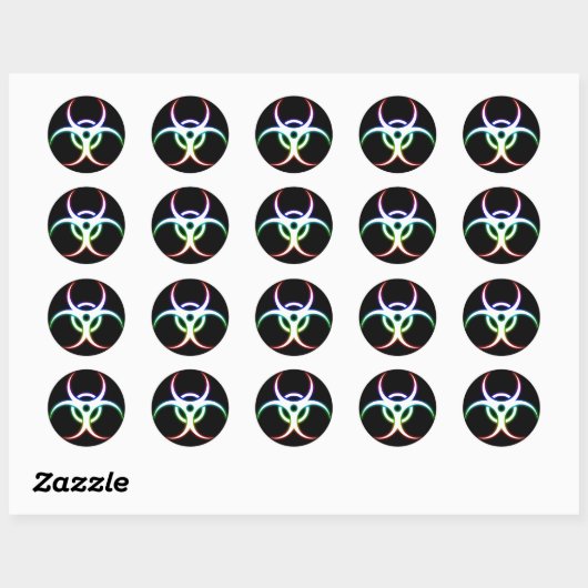 Glow Biohazard Symbool - Sticker (Vel)