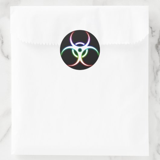 Glow Biohazard Symbool - Sticker (Tas)