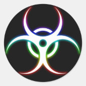 Glow Biohazard Symbool - Sticker (Voorkant)