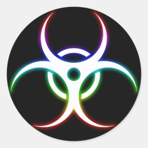 Glow Biohazard Symbool - Sticker