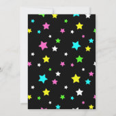 Glow Birthday Party Personaliseert RSVP Kaart (Achterkant)