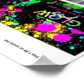 Glow birthday party poster (Hoek)