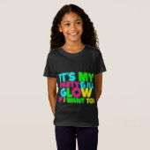 Glow Birthday Party Ruffle Tshirt (Voorkant volledig)