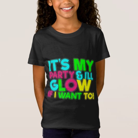 Glow Birthday Party Ruffle Tshirt (Voorkant)