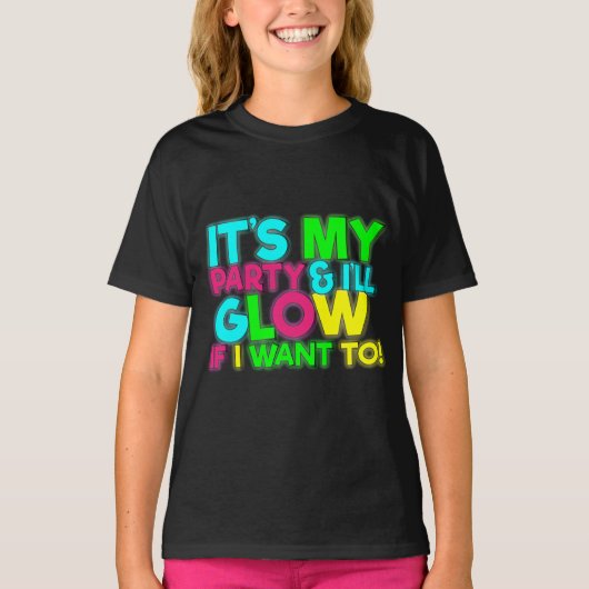 Glow Birthday Party Tshirt (Voorkant)