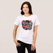 Glow Bloem Cosmic Collage Grafische T-Shirt (Voorkant volledig)